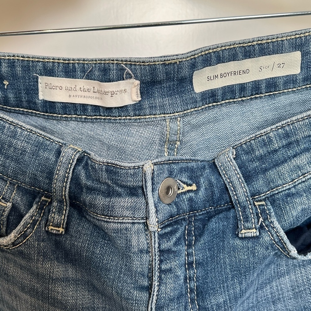 Pilcro and the Letterpress Slim Boyfriend Distressed Cuffed Shorts (27) - Picture 3 of 3